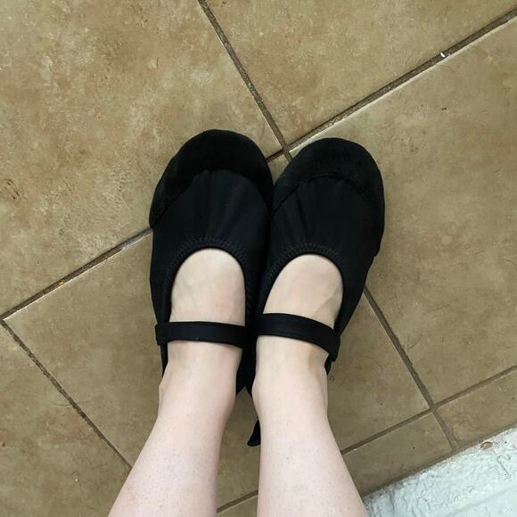 Y2k black velvet toe ballet flats - Picture 5 of 5